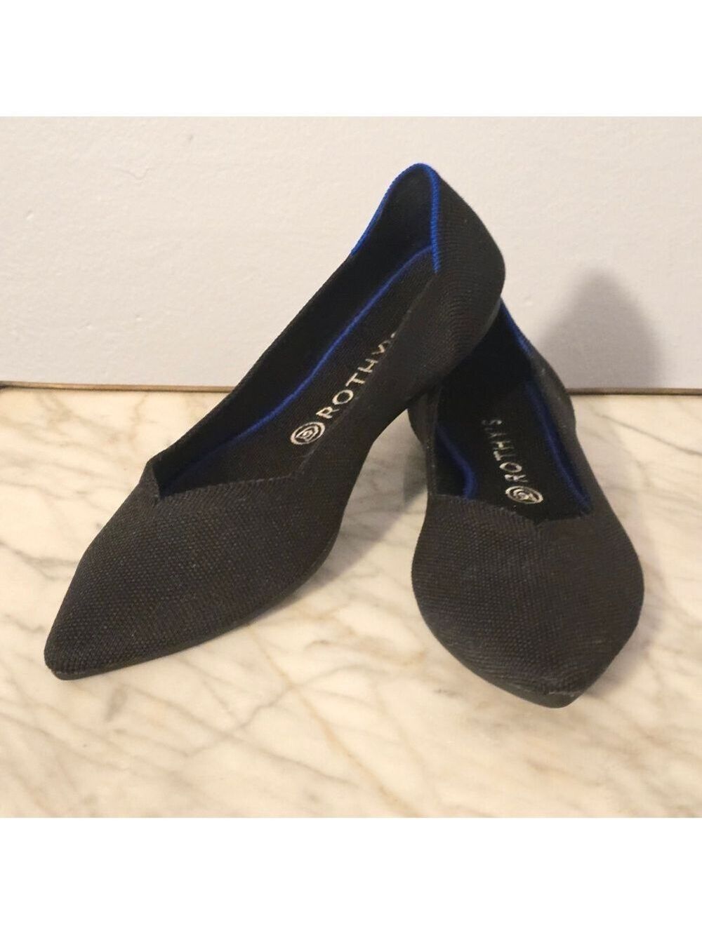 ROTHYS W11 Black Point Toe Ballet Flats - Picture 8 of 9